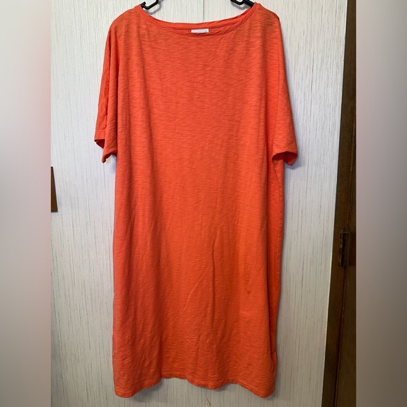 Jjill Orange peach Shirt Dress Size L Tall - Picture 1 of 6